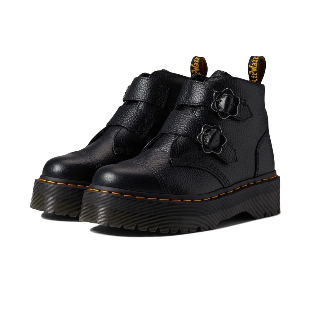 ⭐️Dr Martens Devon Flower leather platform boots size 8 US L
